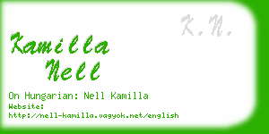 kamilla nell business card